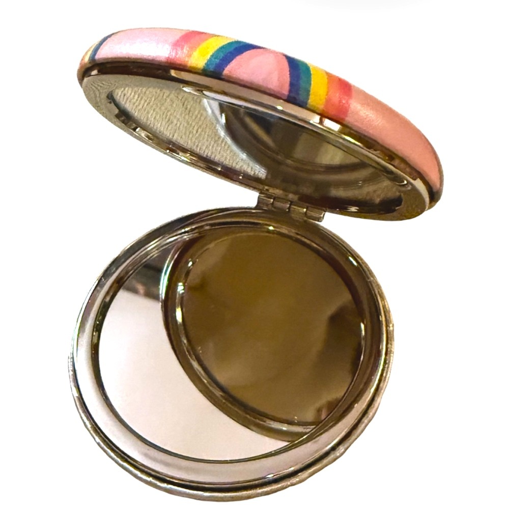 Double Sided Compact Mirror Strike A Pose Compact Makeup Bag Beauty Glam Mirror - Picture 2 of 8